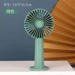 whmyz Office handheld bracket mini fan home rechargeable USB portable lazy fan-green_Standard