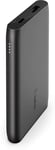 Belkin Boost Charge Power Bank 5K (Portable Charger with USB Port, 5000 mAh Capacity, Battery Pack for iPhone, AirPods, iPad, Samsung, Pixel, More) - Black