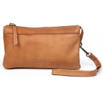 House Of Sajaco 3 Pocket Clutch Väska i Skinn Brun