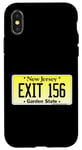 Coque pour iPhone X/XS Sortie 156 de plaque d'immatriculation New Jersey NJ GSP Parkway