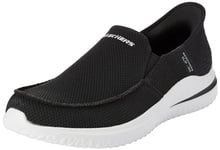 Skechers Homme DELSON 3.0 CABRINO Glisser sur, Black Knit, 44 EU