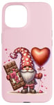 iPhone 15 Pink Valentines Day Gnome Accessories Valentines Chocolate Case