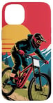 iPhone 14 Plus For Downhill Biking - Retro Mountain Bike Design Case