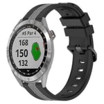 Garmin Approach S40 Vertikal Tvåfärgad Silikonarmband Svart-Grå