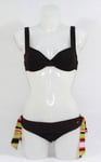 Speedo Bikini set Swimwear Women Size 10 C Cup Brown Underwired beach holiday