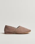 Derek Rose Crawford Sheepskin Suede Slippers Beige