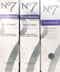 No7 Pure Retinol Hand Cream 75ml New X3pack