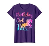 12th Birthday Horse 12 Year Old Girl Birthday Horse Lovers T-Shirt