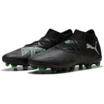 PUMA Mixte Future 8 Pro FG/AG Chaussure de Football, Black Silver-Fluo Green, 39 EU