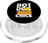 Hot Dog Chick Funny Food Humor Design PopSockets PopGrip for MagSafe