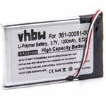 Vhbw - Batterie remplacement pour Garmin 361-00051-01, 361-00051-02, 361-00051-00 pour gps, appareil de navigation (1200mAh, 3,7V, Li-ion)