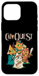 Coque pour iPhone 16 Pro Max Cat Quest RPG Hero Cats Jeu vidéo RPG Gamer Funny Cat