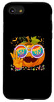 iPhone SE (2020) / 7 / 8 Hippie Halloween Pumpkin Peace Sign Hand Sunglasses Tie Dye Case