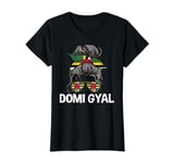 Domi Gyal Dominica Girl Messy Hair Dominica Flag T-Shirt