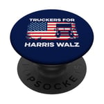 Truckers For Harris Walz 2024 Élection Président Vote Kamala PopSockets PopGrip Adhésif