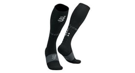 Paire de chaussettes compressport full socks oxygen noir