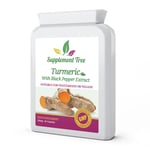 Turmeric 95% Curcumin and Black Pepper Extract 60 Capsules High Strength Tumeric