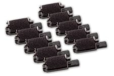 vhbw 10x Rouleaux d'encre noir compatible avec Texas Instruments TI 5045 SV, TI 5045 SVC calculatrice de poche, caisse enregistreuse