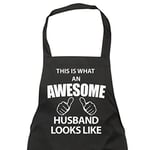 60 Second Makeover Limited This Is What An Awesome Husband Looks Like Black Apron Novelty Gift Chef House Warming Kitchen Present Valentines Day