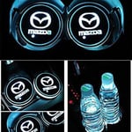 2X Mazda Led bottenplatta till mugghållare Silver one size