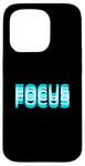 Coque pour iPhone 15 Pro Graphisme bleu FOCUS