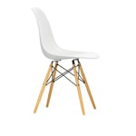 Vitra - Eames Plastic Chair DSW - 04 White - Golden Maple - Ruokapöydän tuolit - Charles & Ray Eames - Valkoinen - Metalli/Puu/Muovi