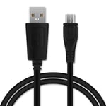CELLONIC® USB Data Cable Compatible for Jabra Elite 65t, Active 65t, Elite sport, Talk 45, Talk 25, Evolve 65t, Talk 55, Talk 15 1A Charging Cable 1m 480 MBit/s - USB 2.0 Fast File Transfer PVC Black