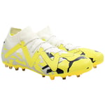 Puma Future Match MG Mens White/Yellow Football Boots - Size UK 11