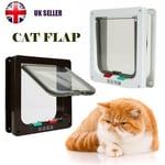 Abs Pet Door Frame 4 Way Locking Small Medium Large Dog Cat Flap Magnetic Uk Hot