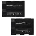 EXTENSILO 2x Batteries compatible avec Minolta Dimage A1, A2 appareil photo, reflex numérique (1600mAh, 7,4V, Li-ion)