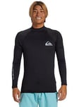 Quiksilver Mens Everyday Long Sleeve UPF 50 Surf T-Shirt - Black, Black, Size Xs, Men