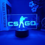 CS GO -peli LOGO yölamput USB Counter-Strike 3D yöpöydän valot pelihuoneen LED tunnelman koristelu syntymäpäivälahjaksi