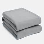 Tony's Textiles Couverture - pour canapé/Chaise/lit - Douillet/Polaire Ultra-Douce - uni - Gris