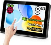 Mini écran Tactile Portable Raspberry Pi 8 Pouces 800 x 480P HD Couleur avec 2 entrées HDMI pour PC Ordinateur Portable/Raspberry Pi Zero B+ Jetson Nano.[G474]