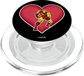 Marvel Avengers Valentine's Iron Man Heart Portrait PopSockets PopGrip pour MagSafe