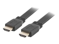 Lanberg - Hög Hastighet - Hdmi-Kabel Med Ethernet - Hdmi Hane Till Hdmi Hane - 50 Cm - Svart - Platt, Stöd För 4K, Stöd För 1080P