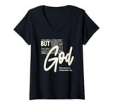 Womens But God - There Was No Way, But God Made a Way | Christian V-Neck T-Shirt