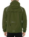 BALEAF Veste de cyclisme pour homme - Imperméable et respirante - Veste de randonnée - Coupe-vent - Veste légère - Veste de pluie - Veste de cyclisme, Vert armée., XL