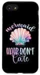 iPhone SE (2020) / 7 / 8 Black Mermaid Hair Dont Care,Rainbow Mermaid Hair Don't Care Case