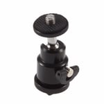 Universal 1/4 "Mini-tête à tête à billes Trépied Porte-lumière Support pivotant Caméra caméra DSLR pour Canon Nokon Trépied Noir