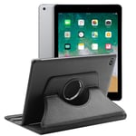 Etui Rotatif En Simili Cuir Pour Ipad 9.7" (2018) (A1954/A1893) - Noir - Visiodirect -