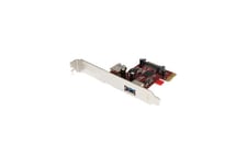 StarTech.com 2 port PCI Express SuperSpeed USB 3.0 Card with UASP Support - 1 Internal 1 External - Dual Port PCIe USB 3.0 Adapter (PEXUSB3S11) - USB-adapter - PCIe 2.0 - 2 portar