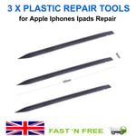 3X BLACK NYLON PLASTIC CURVE SHAPE SPUDGER PRY TOOL FOR IPAD IPHONE LAPTOP TAB