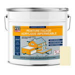 Peinture façade Procom crépi, façade à relief, imperméabilisation et protection des façades - Durable jusqu'à 10 ans Sable (ral 9001) 10 litres