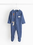 Guess How Much I Love You Blue Fleece Lined Sleepsuit Up to 1 mth To Mth