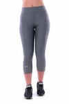 Under Armour Womens Heatgear Capri Pants Bottoms Tights Trousers - Grey Sports