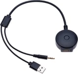 Câble Audio Bluetooth Universel Pour Voiture | Usb / 3.5Mm Adaptateur D'Interface Musicale Aux Compatible Avec B M W Séries 1, 2, 3, 3, 5, 6, 7, X1 X3 X4 X5 X6 E46 Et Mini Cooper R55 R56 R57