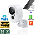 Ranipobo - Camera de Surveillance Exterieur Batterie Solaire sans Fil Tuya , wifi 5MP ip Surveillance ccTV Protection -Etanche IP65 Batterie 5200mAh