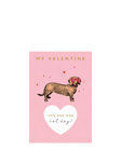 Art File Hot Dog Valentine's Day Card