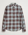 GANT Regular Flannel Plaid Shirt Cacao Brown